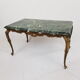 Table basse en marbre vert et bronze style Louis XV