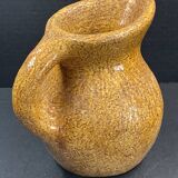 Céramique contemporaine pichet moderniste très lourd à identifier H 16,5 cm