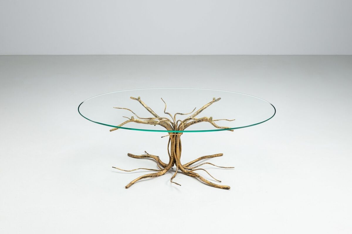 Salvino Marsura tree shaped brutalist coffee table Italy 1970
