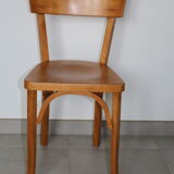 2 Baumann chairs back wide light beech