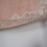 1970s vintage tan handwoven turkish oushak rug 128 x 217 cm