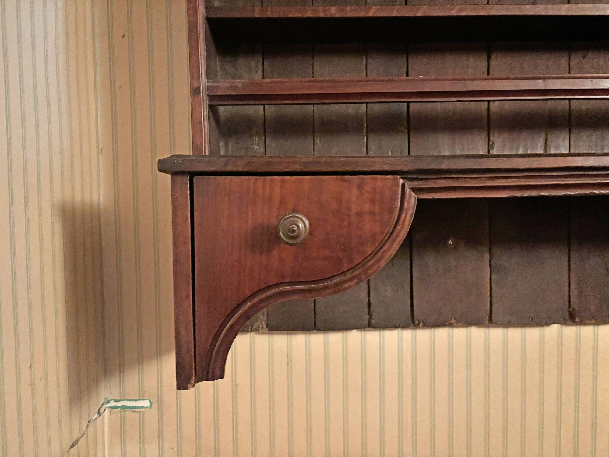 Wall-mounted cabinet with drawers from the 19th century, very beautiful patina.