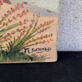 Tableau phare de biarritz huile sur toile signé  M. soldumbide XX