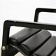 Black leather chaise longue, Eileen Gray design, 1927, France, circa 1975.