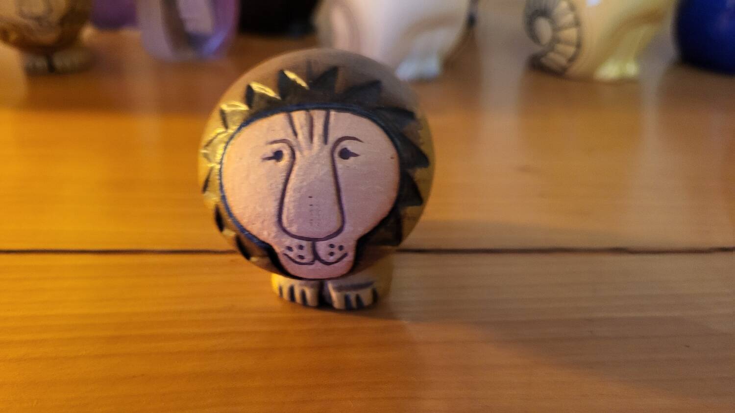 Mini Lion in ceramic by Lisa Larson, Gustavsberg Studio.