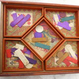 Ancient wooden yellow dwarf game