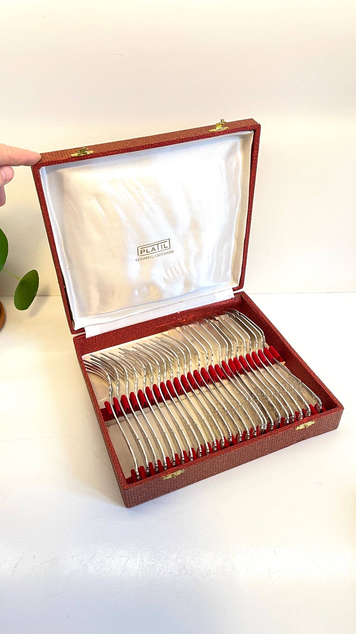 PLATIL 12 Couverts à Poisson  Métal Argenté