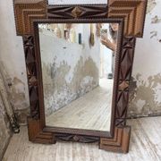 Miroir Tramp art 1900 folk art France