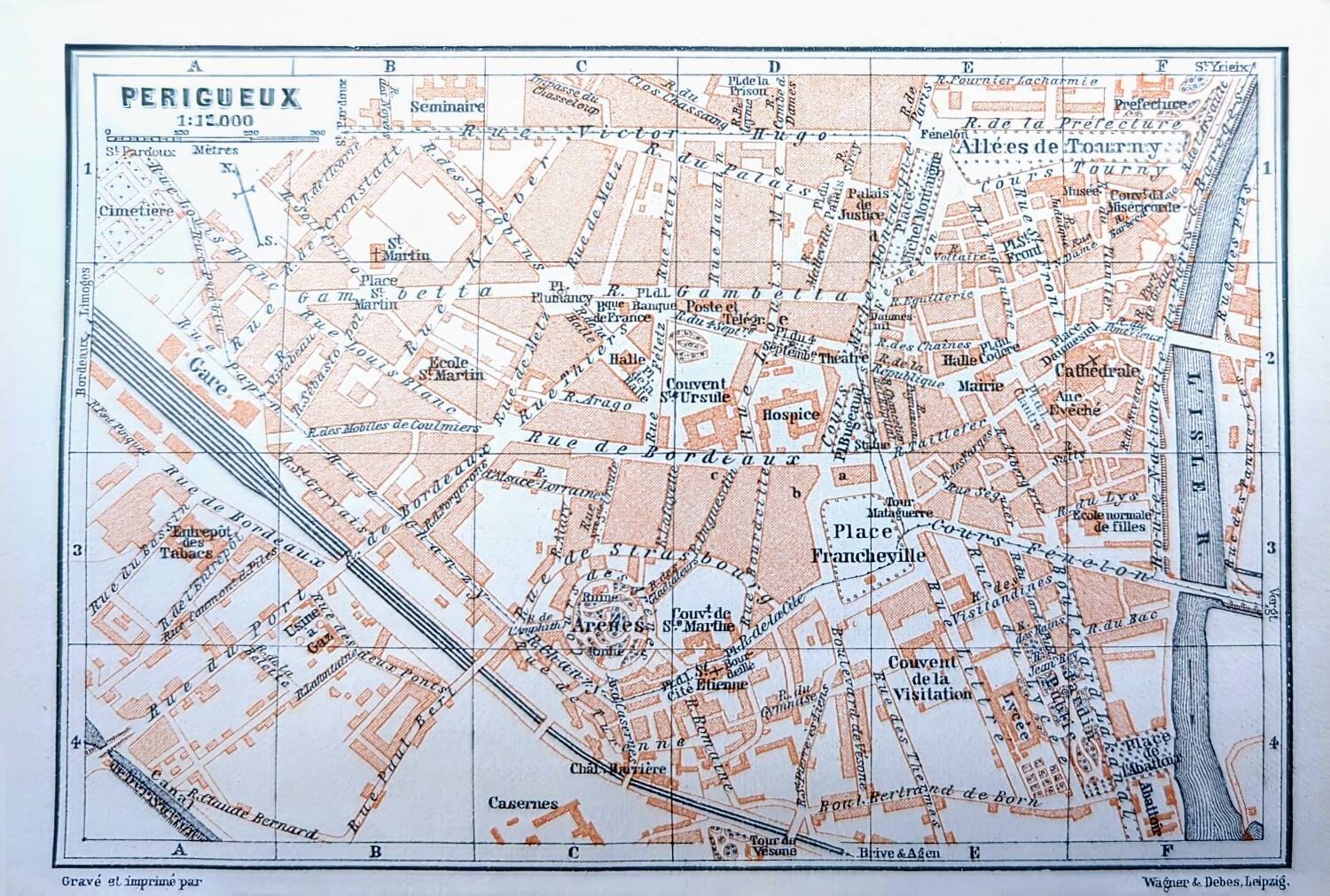 Imprimée en 1906, Périgueux, Dordogne