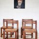 4 straw chairs.