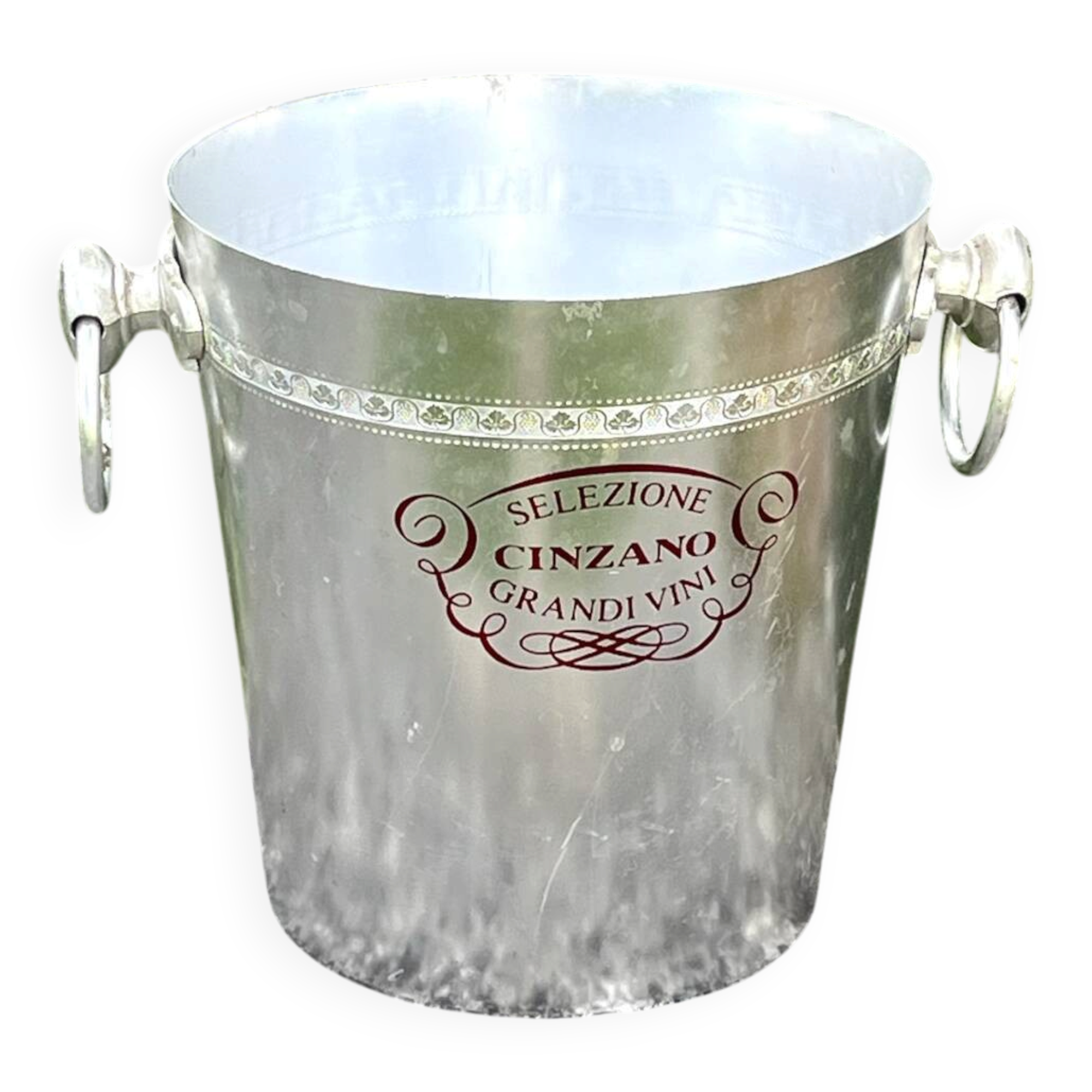 Cinzano Champagne Cooler Ice Bucket – Vintage Aluminium Advertising Wi