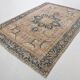 Vintage Cream & Navy Blue Persian Rug, 213x298Cm