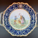 Dish Hermine Quimper or Malicorne, Le Pouliguen - 26 x 30 cm