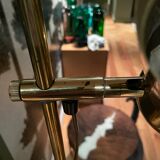 Danish reading lamp 2 height-adjustable reflectors in gold brass Frandsen