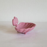 Pink enamelled cast iron shell soap holder