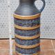 Large Bay Keramik vase in blue and ochre ceramic – West Germany, 47 cm
