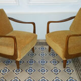 Scandinavian pair of chairs of the years 50-60 Boomerang design
