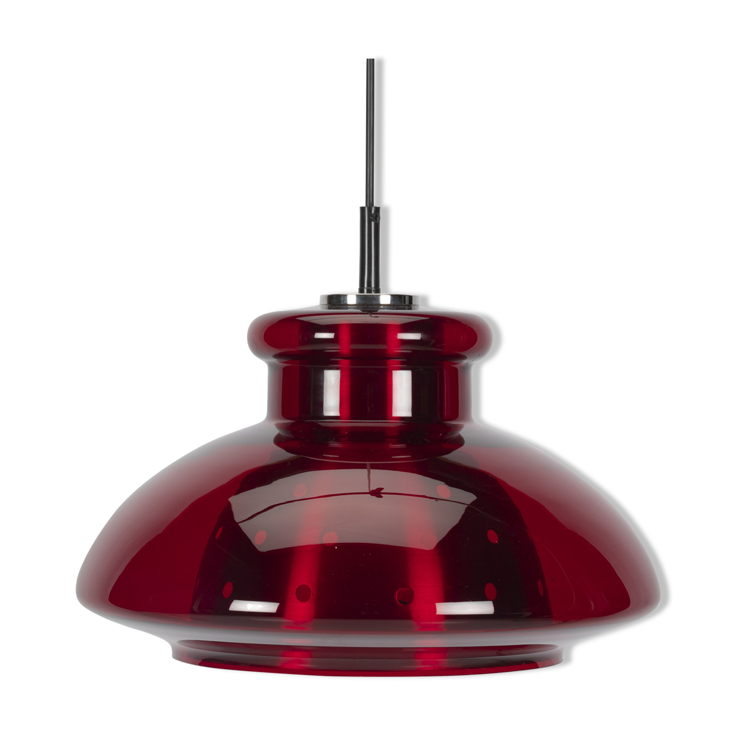 Red Glass Doria Lights Pendant Lamp