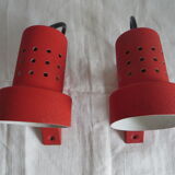 Aluminor vintage red wall light