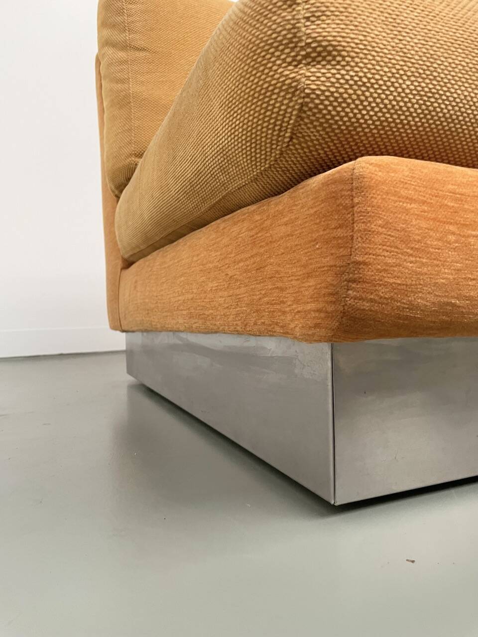 Jacques Charpentier 3-seater stainless steel sofa