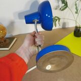Articulated lamp royal blue and chrome, 1970
