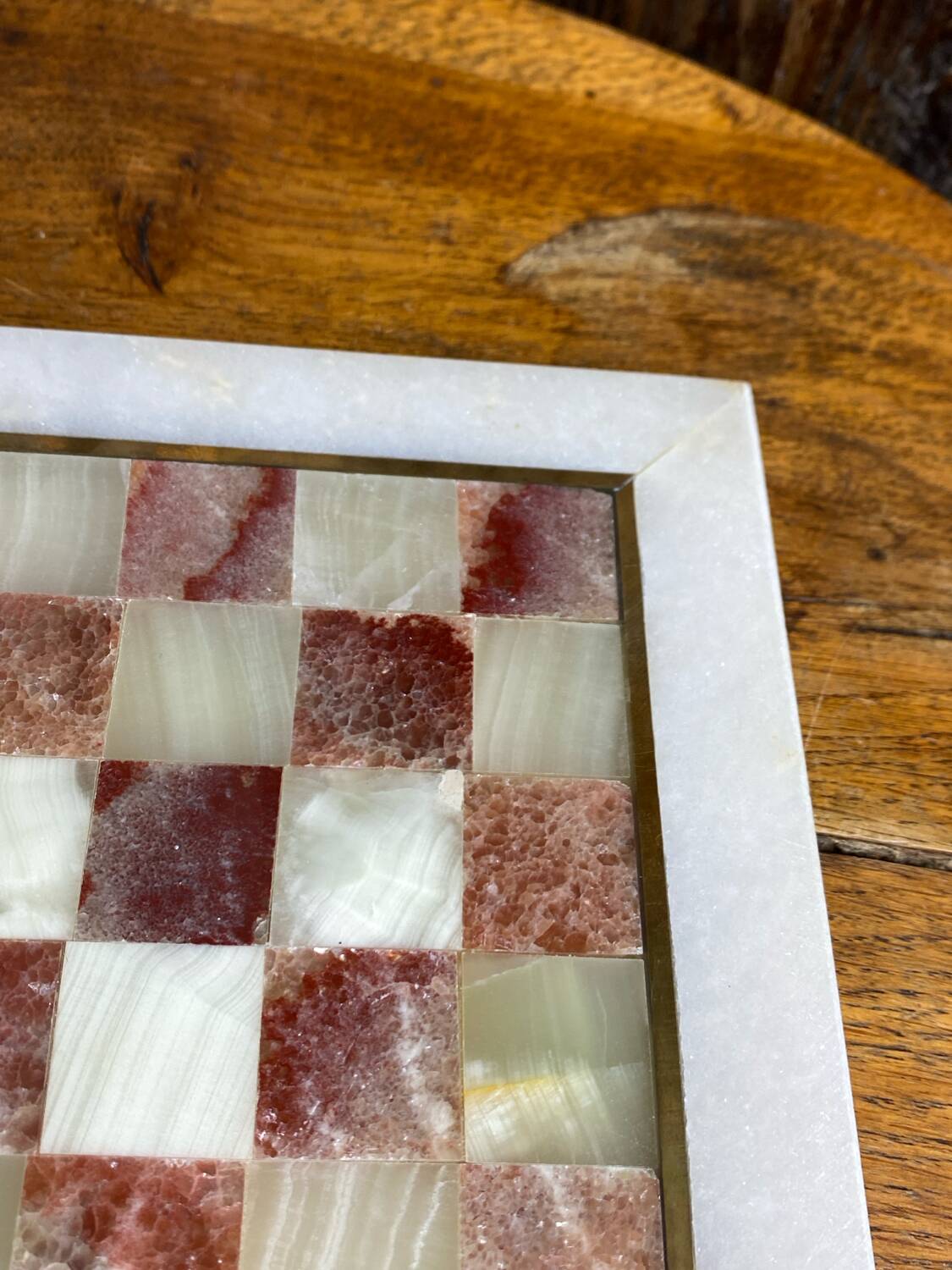 Marble and onyx chess set