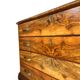 Italian art deco burl walnut chest of drawers, 1930s/1940s