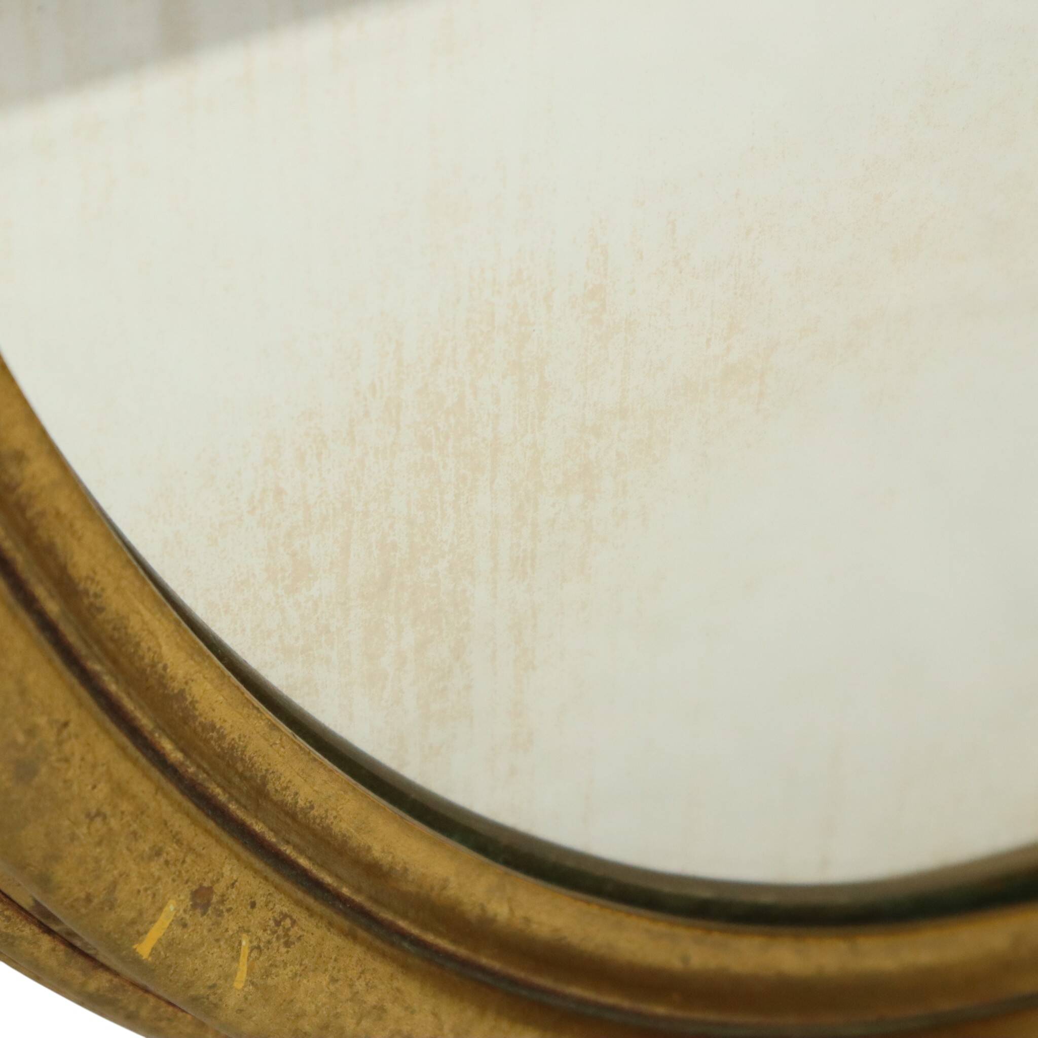 Pair of Oval Gold-Leaf Mirrors, France, 20th Century
