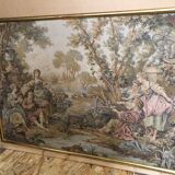 Gobelins tapestry “Mrs. demainnon’s fishing trip” vintage