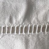 Lot de 2 draps anciens en toile blanche