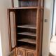 Antique display cabinet in brown wood – glass doors – 180 cm