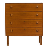 Vintage Scandinavian teak chest of drawers 1960 Sweden