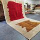 Moroccan Berber rug 300 × 200 cm – ecru, red and brown, graphic pattern