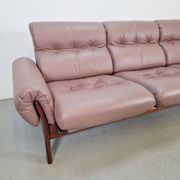 Vintage Teak Leather Sofa from Coja, Netherlands, 1960s