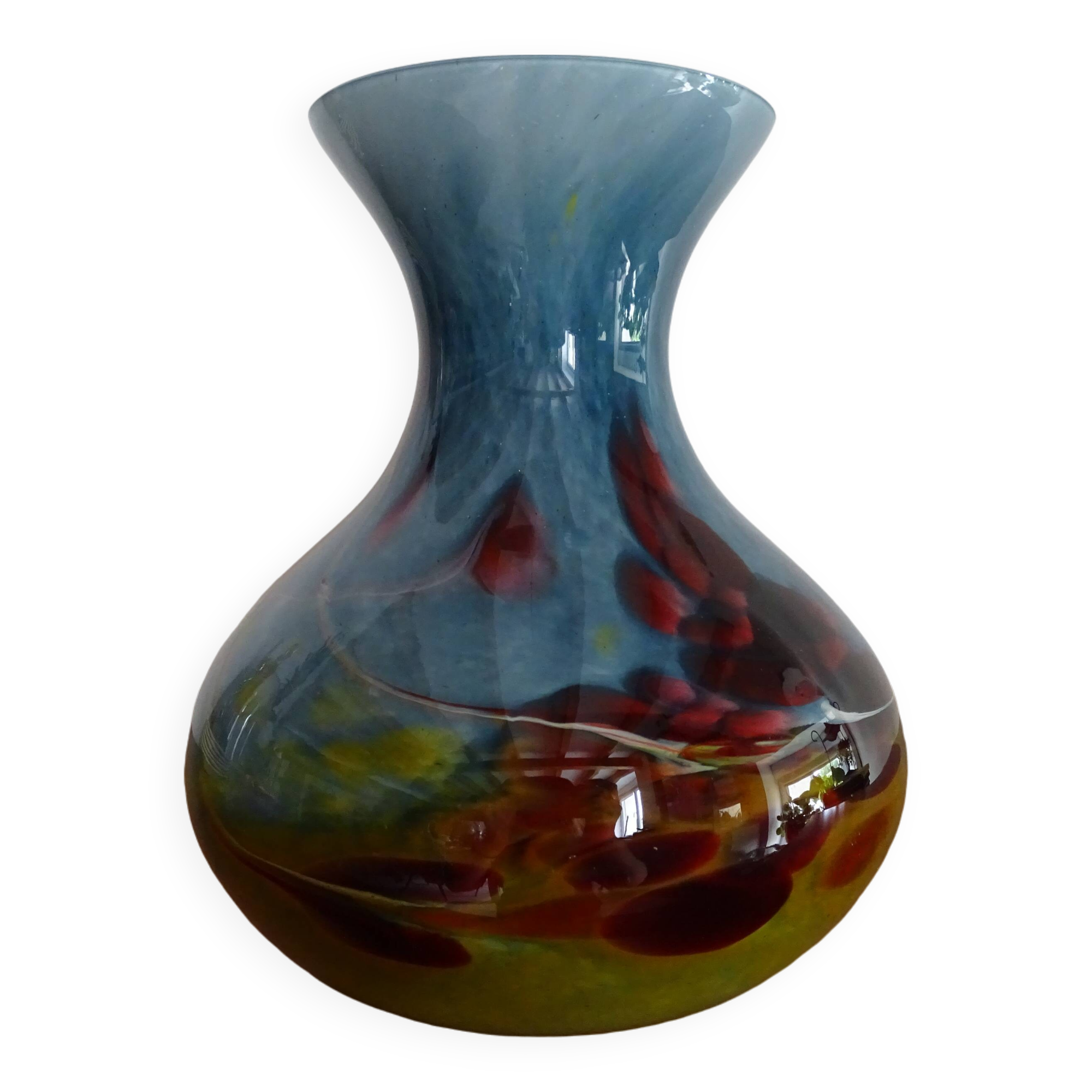 LA ROCHERE crystal vase, multi-layered blown glass, 20th century, labeled