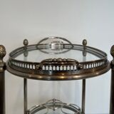 Oval silver-plated brass trolley from Maison Baguès.