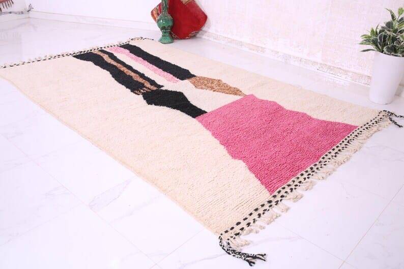 Tapis beni ouraine à moto coloré traditionnel taille 1,5/2,5 m