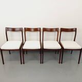 Set of 4 vintage Scandinavian teak chairs from the 60s