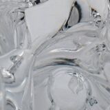 Large Pressed-Moulded Glass Vase "Swan" - Art Deco Style