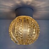 Vintage glass bubble ceiling lamp , 1970s