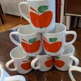 Granite mug, pitcher and sugar bowl set