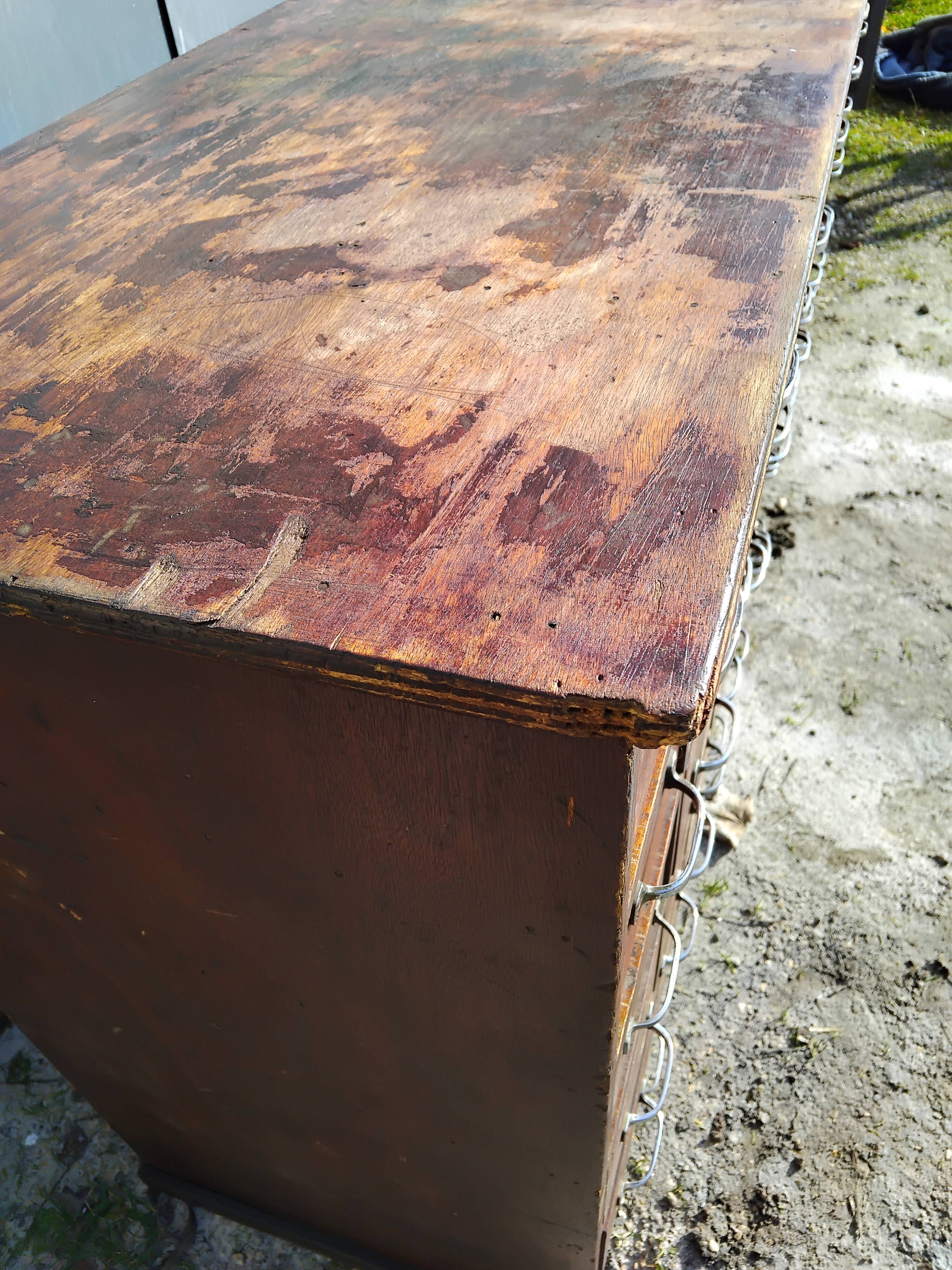 Old sideboard workshop furniture 49 drawers vintage design