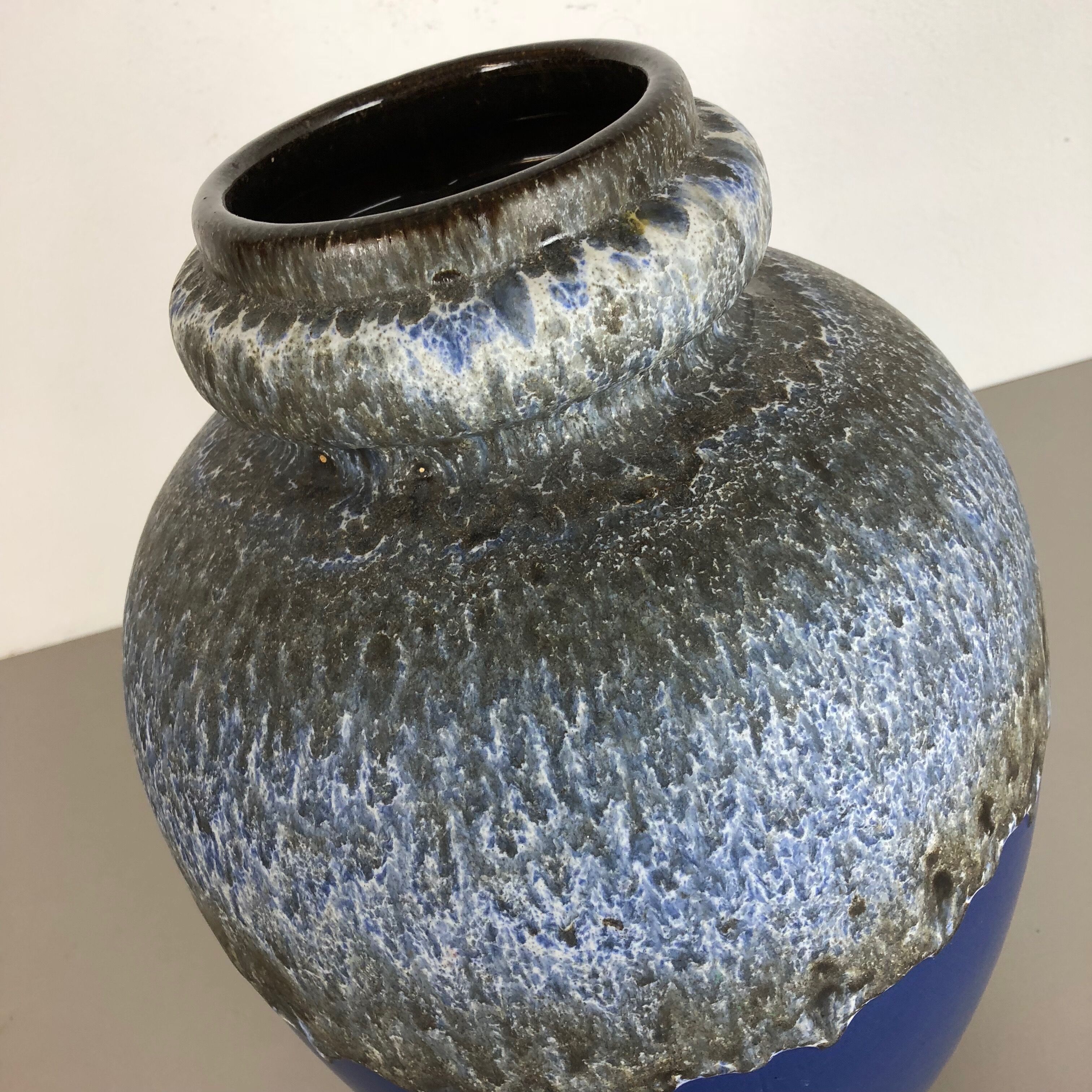 Pottery fat lava multicolor 286-42 vase made by Scheurich, 1970s