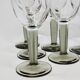 6 verres à vin vintage Bormioli Rocco en cristal gris strié