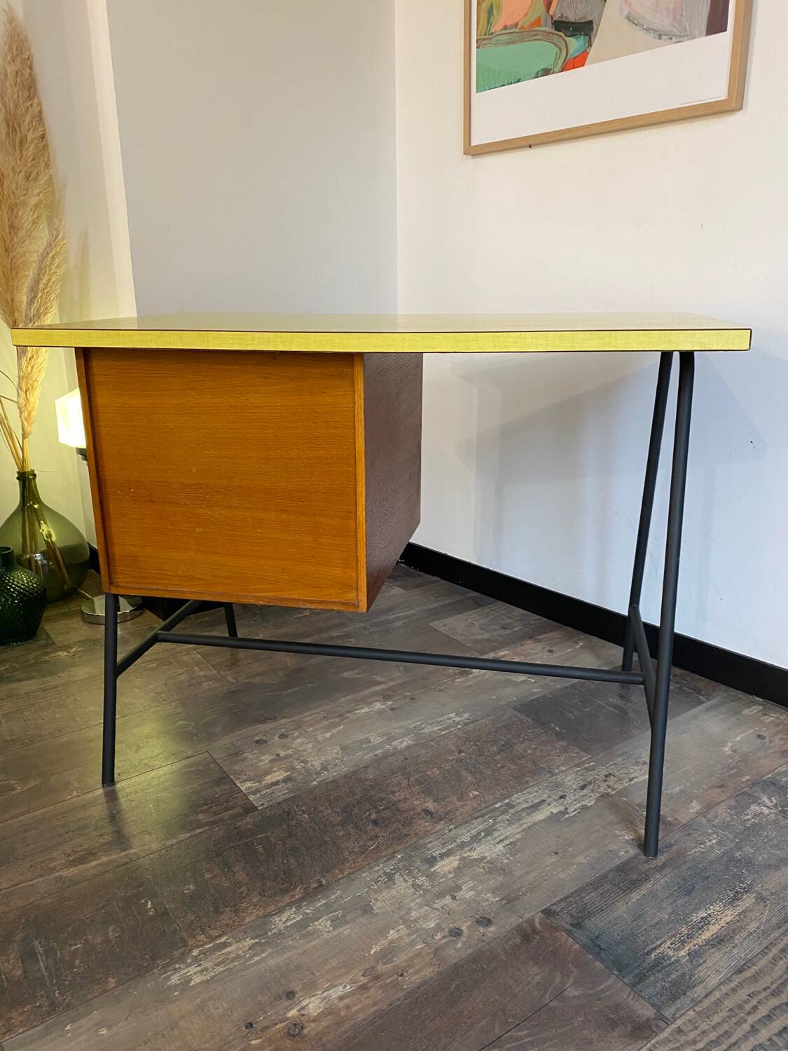 Yellow formica desk