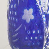 Vase bleu cristallery of lorraine - large model