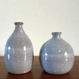 2 vintage ceramic vase signed