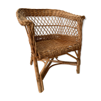 Child braided wicker chair