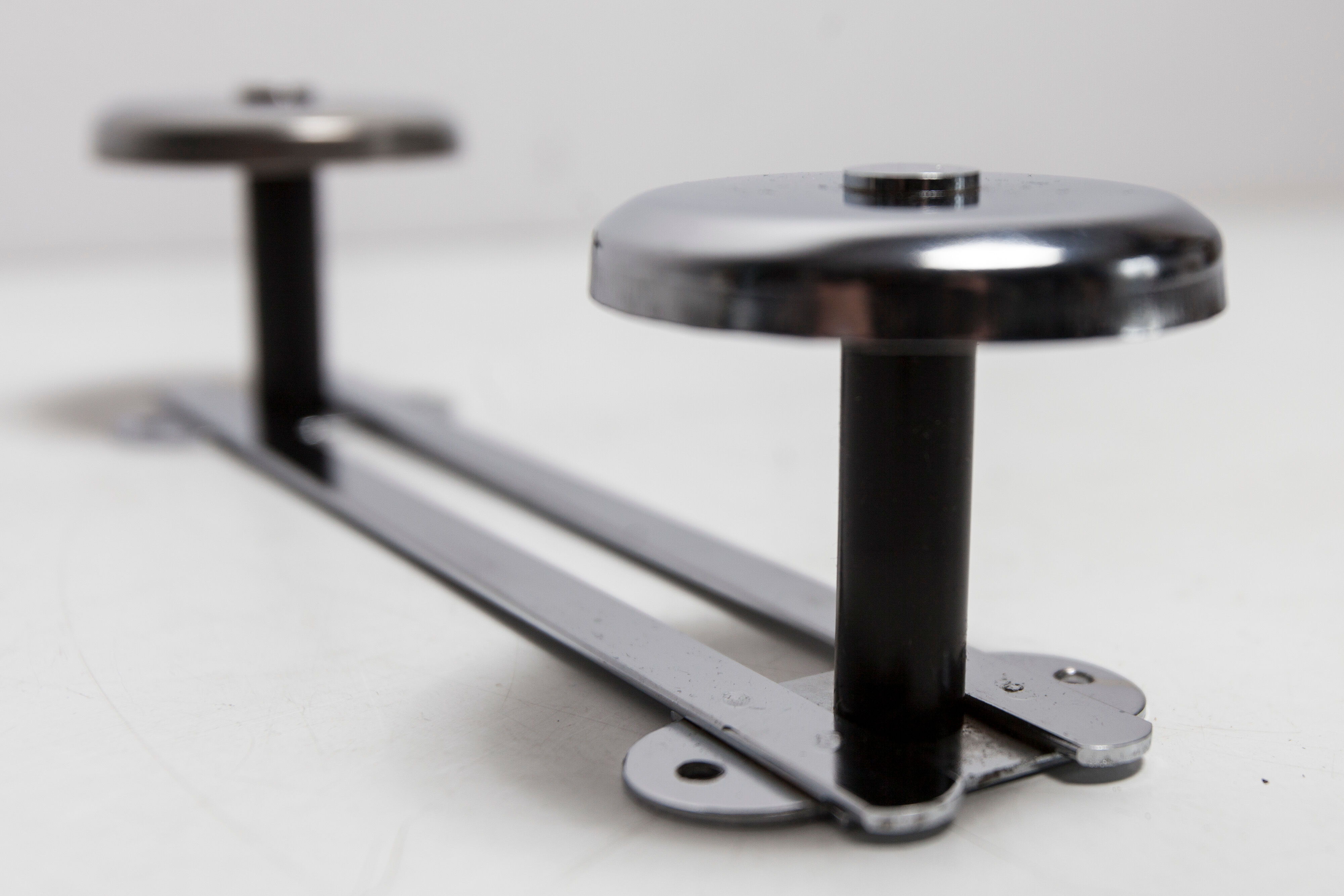 Wall coat rack double hook chrome 1960