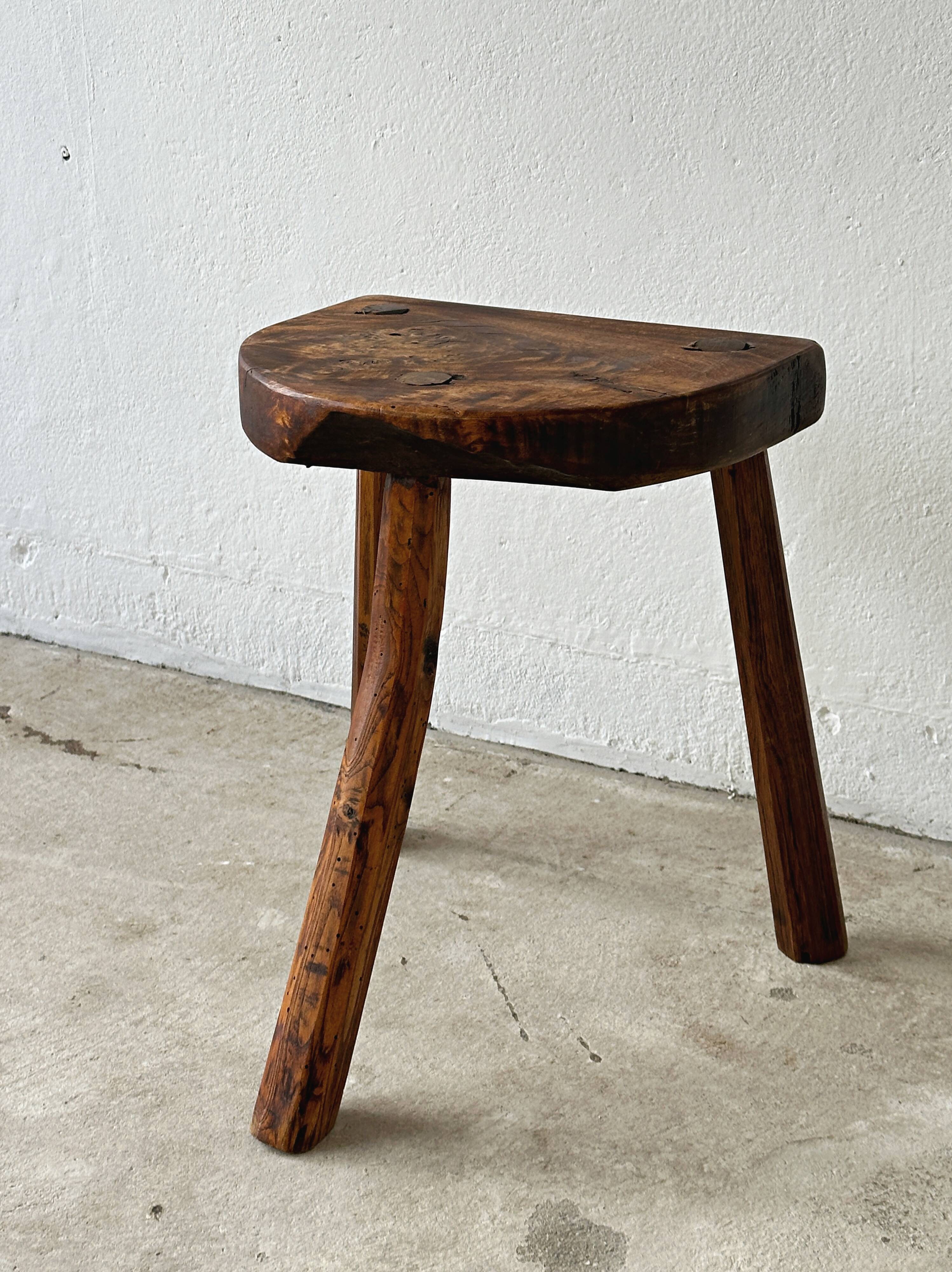 Antique solid wood stool